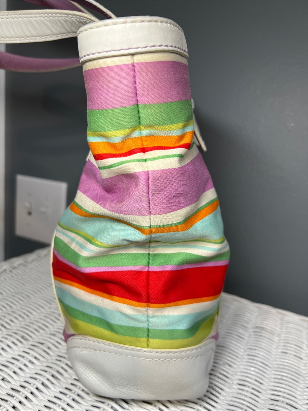 Coach Hampton Multi Striped Tote - Picture 7 of 17